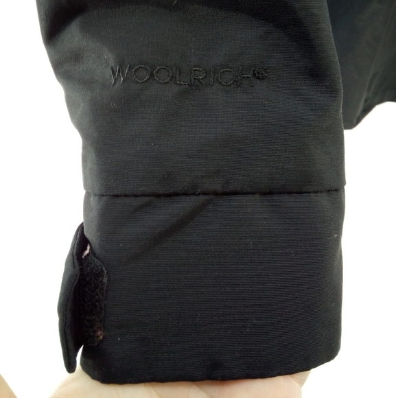 Woolrich Wool Nylon Black Jacket  Hood Women's Large - Picture 3 of 12